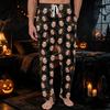 Men's Pajama Pants with Pockets Halloween Print Casual Long Pants for Home Relaxation