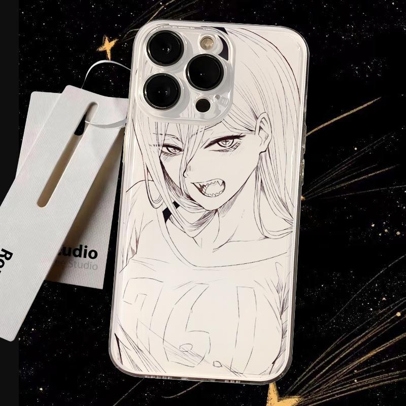 

Chainsaw man Cool anime Makima Phone Case Transparent Phone Case For iPhone 16 15 14 13 12 11 Pro Max XR Plus iPhone 13 Pro Max