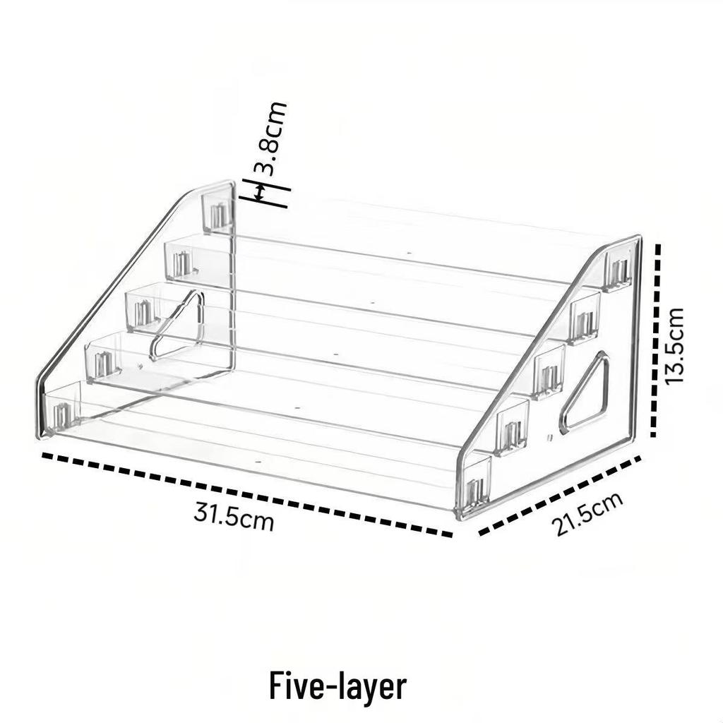 Acrylic Multi-layer Transparent Storage & Display Rack for Cosmetics and Badges