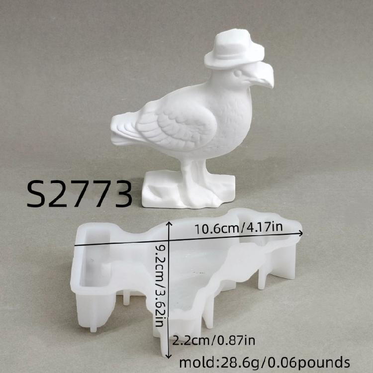2Pcs Bird Shape Silicone Molds for Handmade Candle Soap Easy Demolding Multipurpose Silicone Mould for Resin Casting