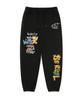 WACKY WILLY Spray Graphic Sweatpants Black