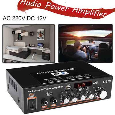 800W Bluetooth Remote Control Amplifier LCD HIFI Digital Stereo Power Bass 2 CH AMP SD LCD Display
