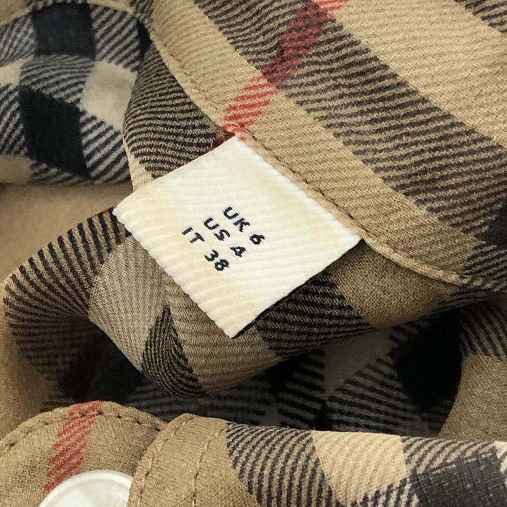 BURBERRY Check pattern see-through Blouse Shirt Long sleeve shirt