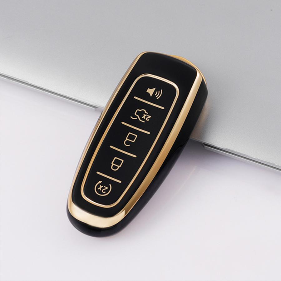 5 Button Car Remote Key Cover Shell Fob Case for Ford Edge Escape Expedition Explorer Focus Taurus Flex C-MAX Keychain Protector