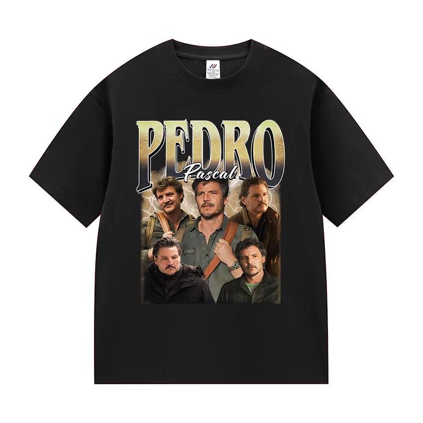 2026 Actor Pedro Pascal Movie Graphic T Shirt Men Women Retro High Quality Fashion Clothing T-shirts Short Sleeve Casual Clothing