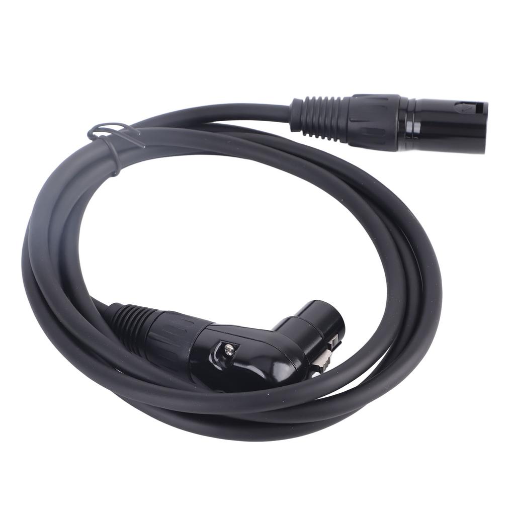 XLR Microphone Extension Cable Adapter 90 Degree XLR Female to Straight XLR Male 3 Pin Mic