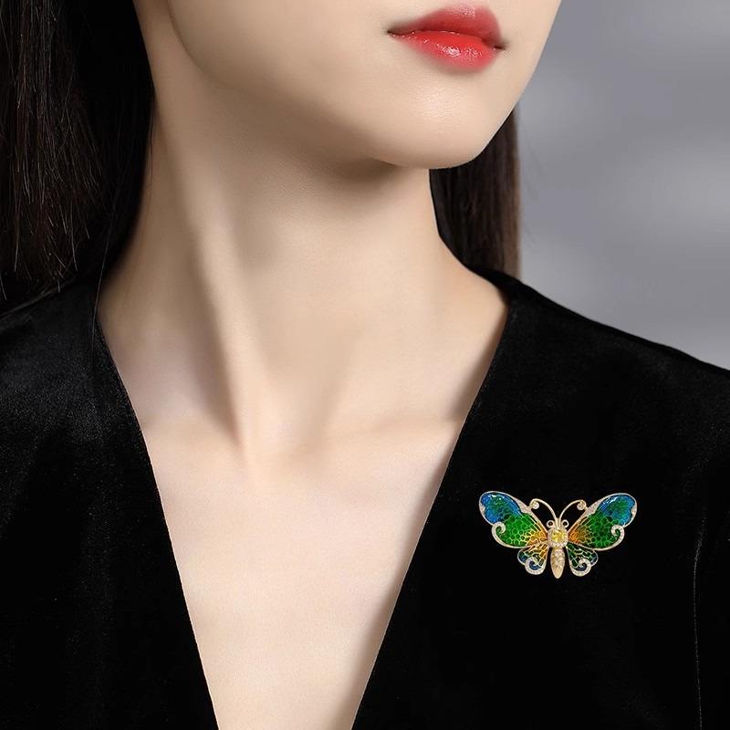 "Phantom Butterfly Brooch, Elegant Enamel Butterfly Brooch, Exquisite Anti-glare Pin.