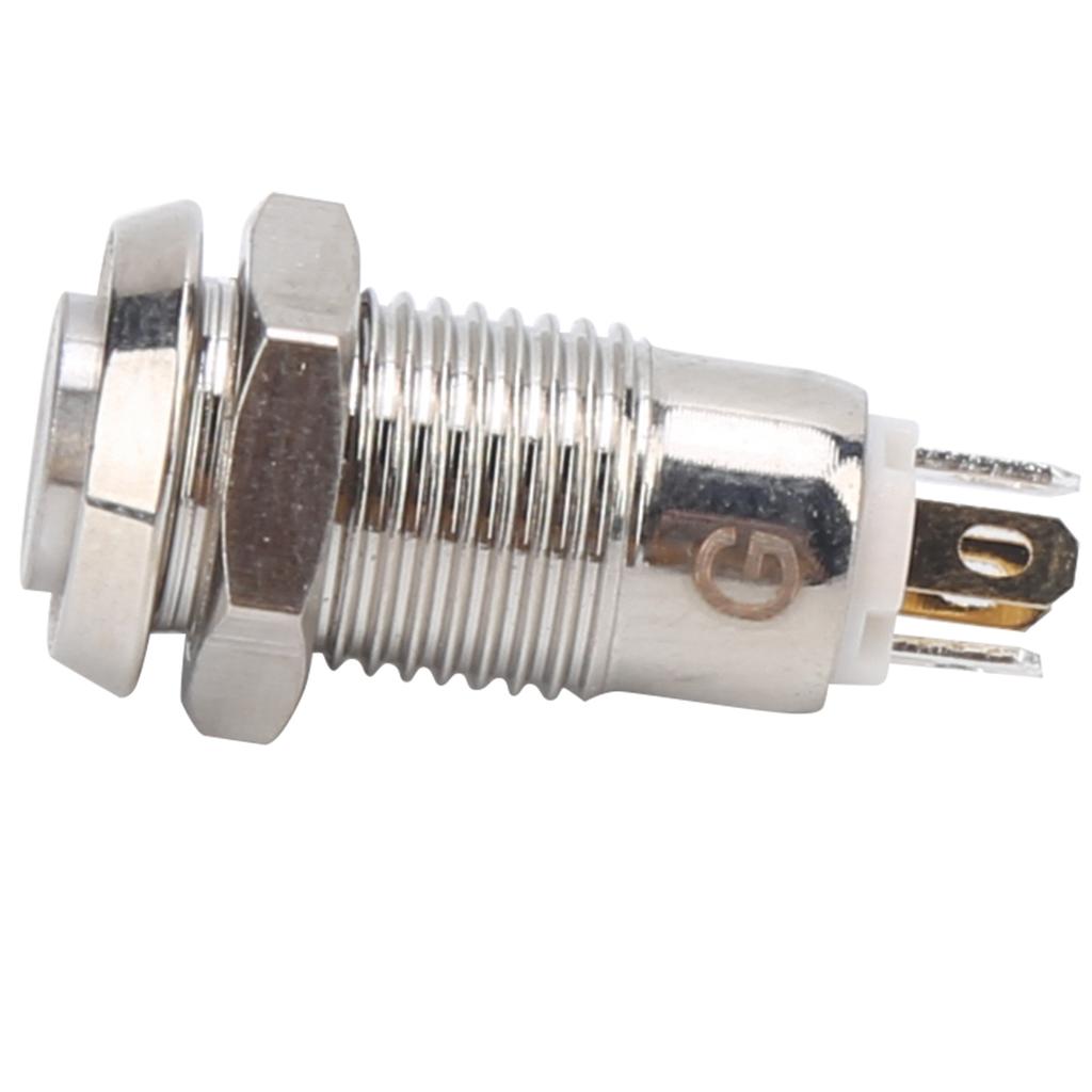 8mm Push Button Switch IP65 Waterproof Stainless Steel Push Button Start Switch 3VWhite