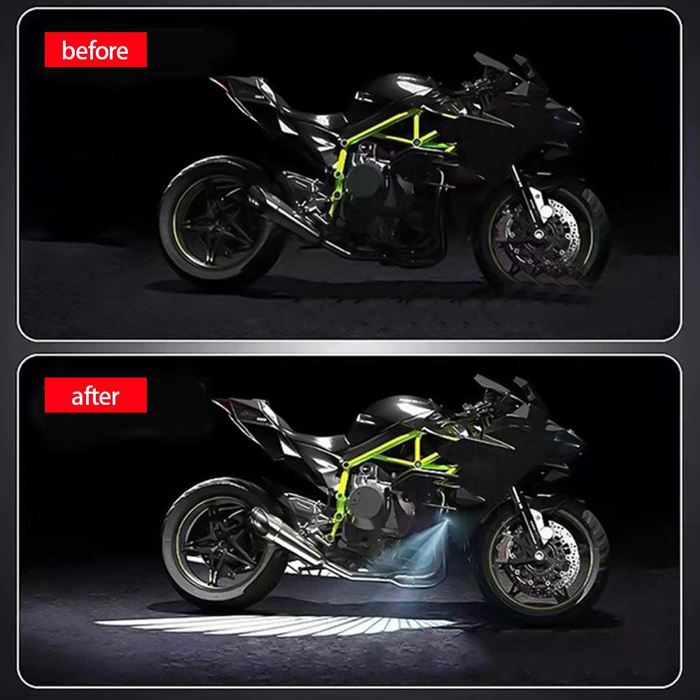 2 buc 12V motocicletă aripi de înger LED sub caroserie proiector lumină fantomă Goldwing bun venit frână stopuri accesorii motociclete