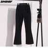 Blue Flare Jeans Pants for Women Plus Size 5XL Elastic Loose Casual Harem Trousers with Buttons Spring