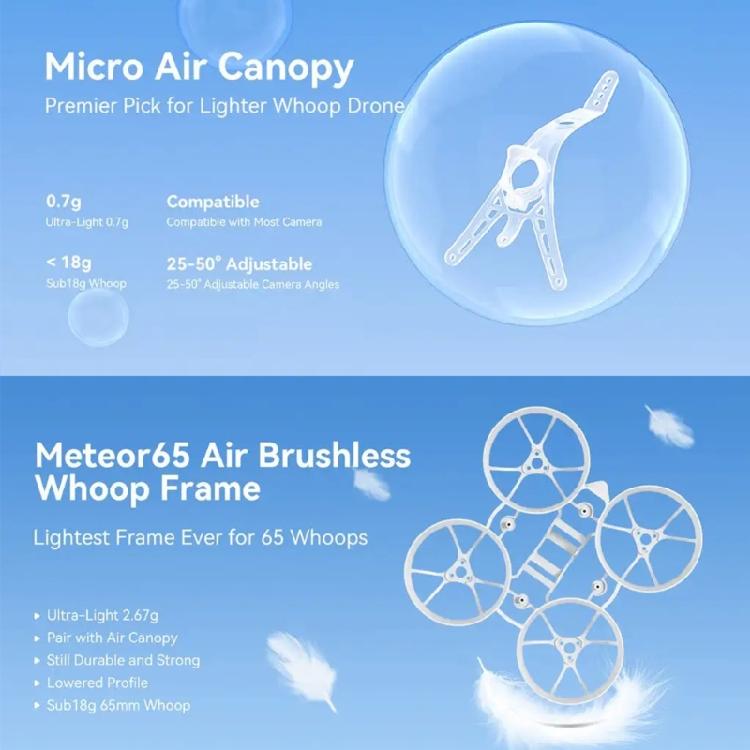 Camera Canopy Supporting Adjustment Lightweight Quadcopter Canopy for Meteor75/Meteor85 1-2S FPV Frame Racing Drones