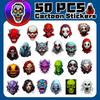 50 Horror Grimace Graffiti Stickers Thriller Skull Halloween Horror Spoof Stickers