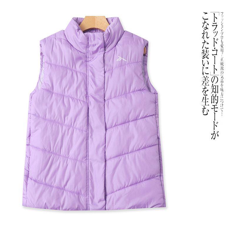 Trade European and American Single Women Cotton-padded Vest Autumn and Winter New Stand Collar Sleeveless Waistcoat Versitile Fashion Vest Vest