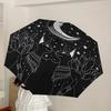1pc Moon Cats Crystals Night Sky Umbrella with Plastic Handle,Suitable for All Seasons Home Travel Outdoor UmbrellaDD197