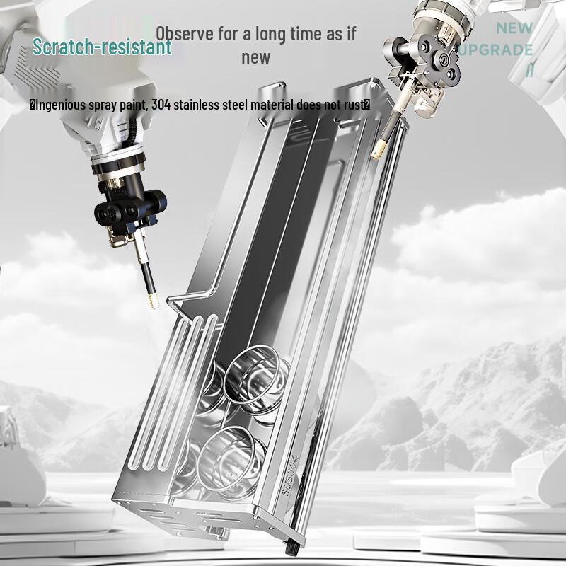 Sijimuge 304 Edelstahl Wandmontiertes Küchenregal