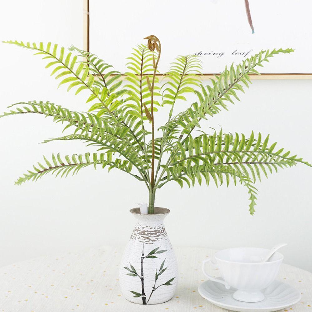 

Real Touch Green Leaves Plants Plastic Fake Plants Office Desktop Decoration