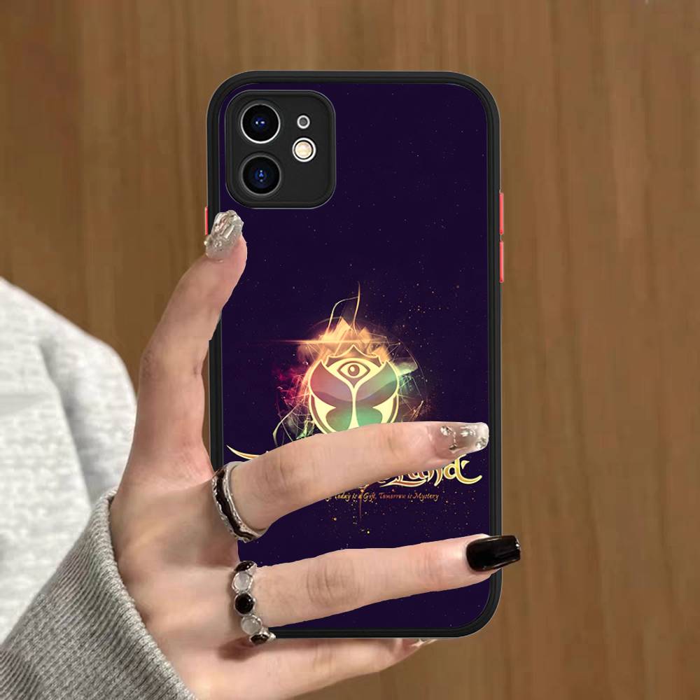 

T-Tomorrowlands Music Logo Silicone Case For IPhone 16 15 14 13 12 11 Pro Max Plus X XS MAX Shockproof Matte Cover iphone Xs Max
