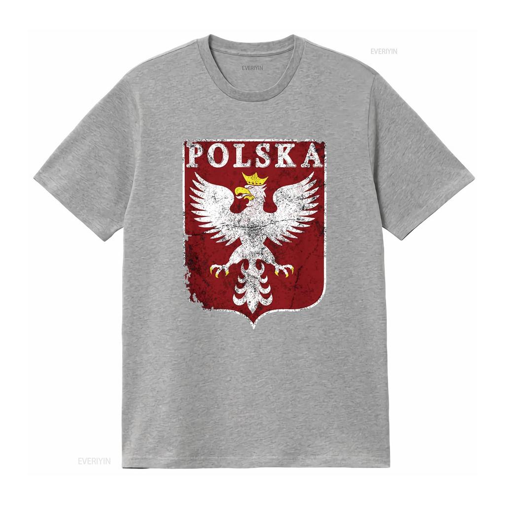 Polish Eagle Crest Vintage Polska Poland T Shirt vintage Washed homme Stretched Slightly designer clothes graphic Versatile