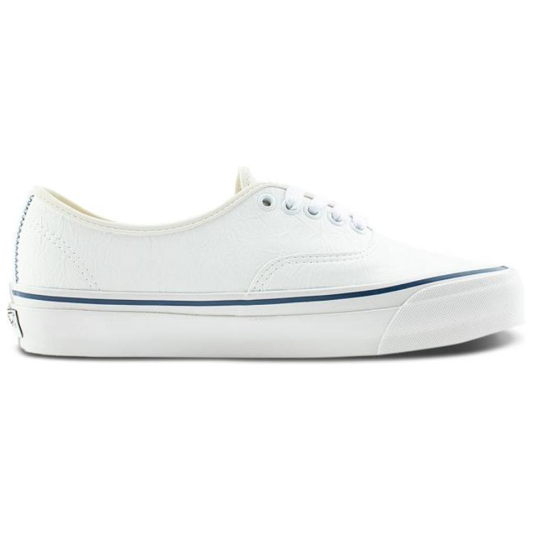 Vans Authentic 44 Premium Cushioning Durable Low-Top Skate Shoes Unisex Sneakers White Blue VN000CQAJVY