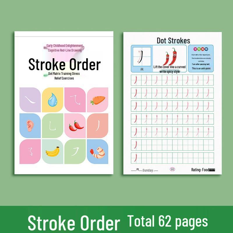 Children's Stroke Order Tracing Book: Kindergarten to Primary School Transition Writing Practice