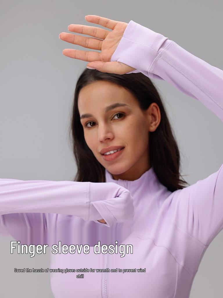 Women's Long-Sleeve Outdoor Running Jacket - Fitness & Yoga Wear