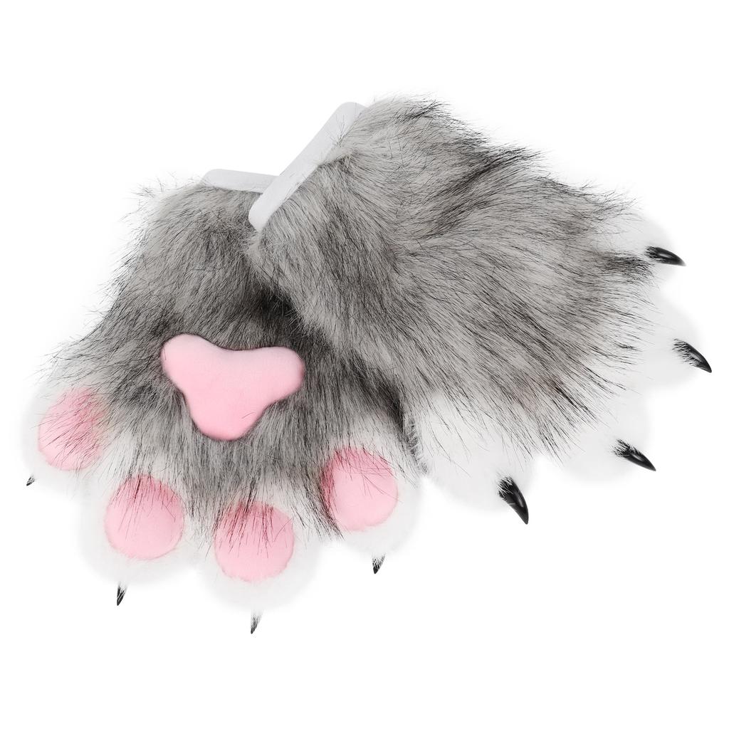 Plush Furry Fursuit Claws Fursuit Performance Cos Comic Show Props Glue Beast Claw Gloves Accessories
