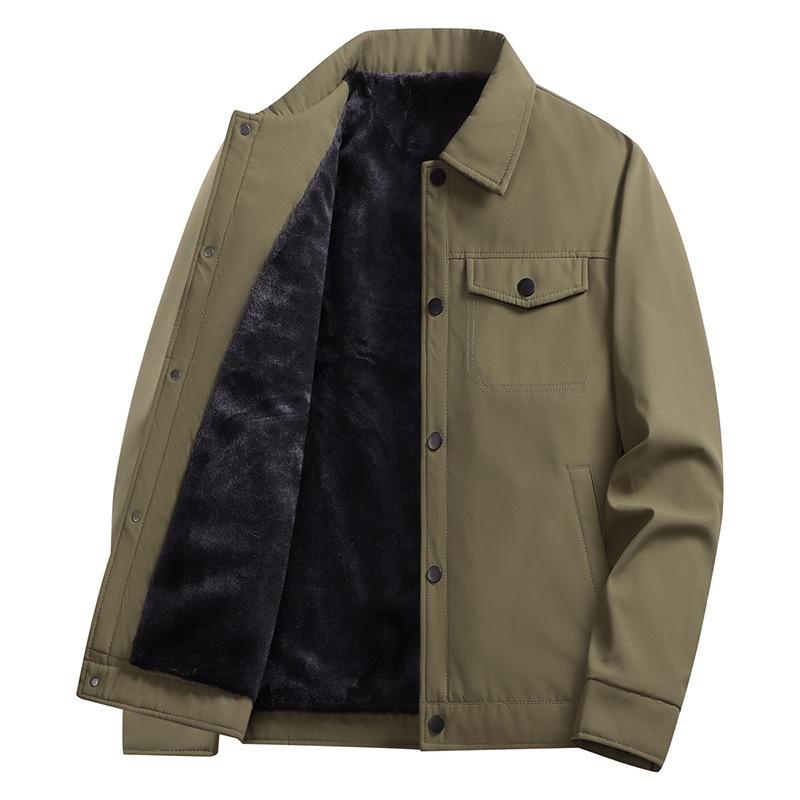 Fleece Jacket Men's New Winter Outdoor Fleece Warm Cotton-padded Jacket