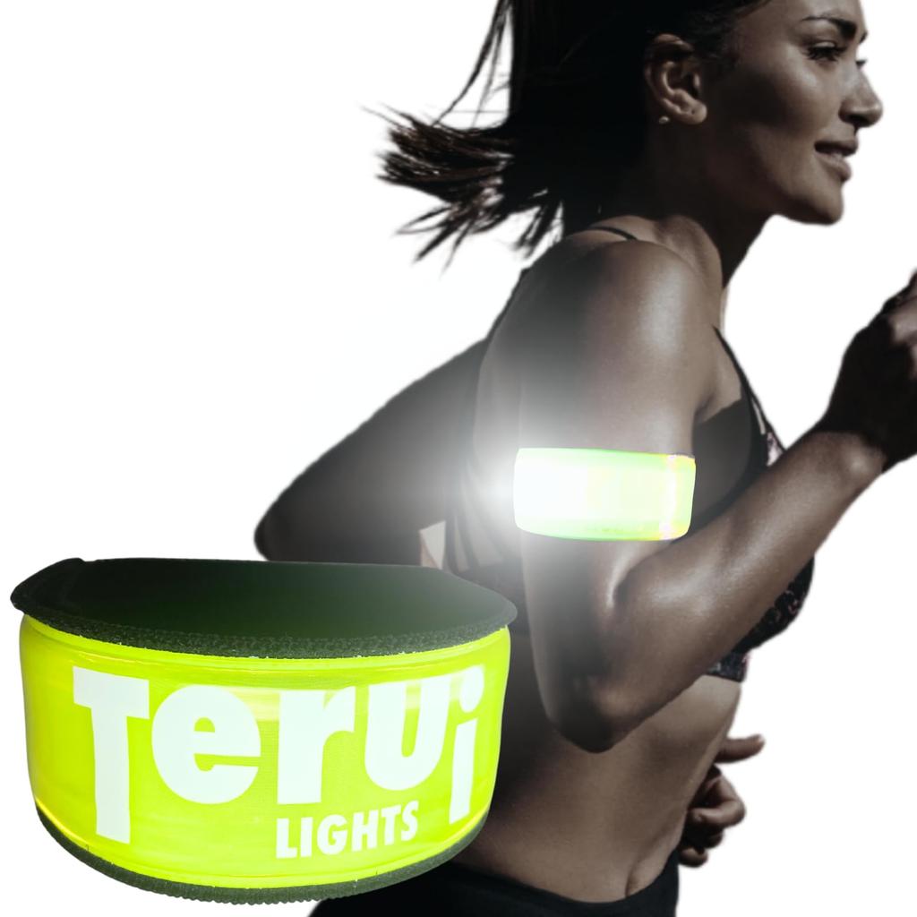 TERUI Lights Osaka Night Running LED Illuminated Reflective Arm Nighttime Fluorescent Reflective Band Light, Armband, Waterproof, Jogging, Walking,