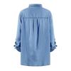 Women Button Down Denim Shirts Casual Long Sleeve V Neck Chambray Blouse Top