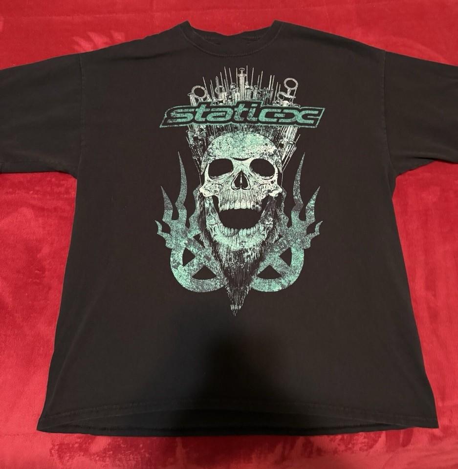 Static-X Band Short Sleeve Cotton Black All Shirt L