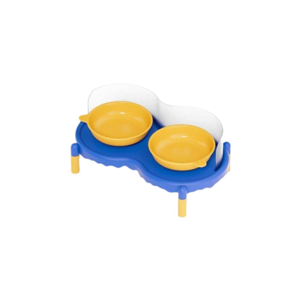 High Foot Cat Double Bowl Stable Pet Neck Protection Bowl Colorful Pet Feeder  for Drinking Feeding
