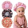Baby Satin Sleep Cap with Cute Print – Infant Head Scarf & Bath Hat