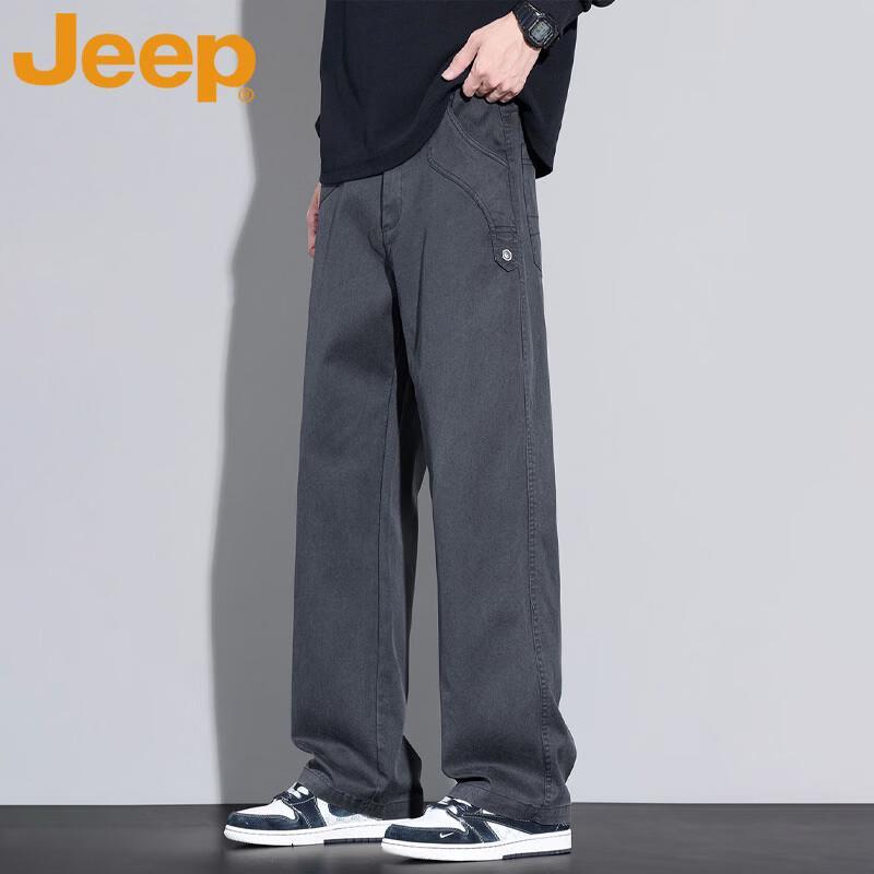 

JEEP Men s Summer Casual Loose Straight-Leg Trousers 4XL