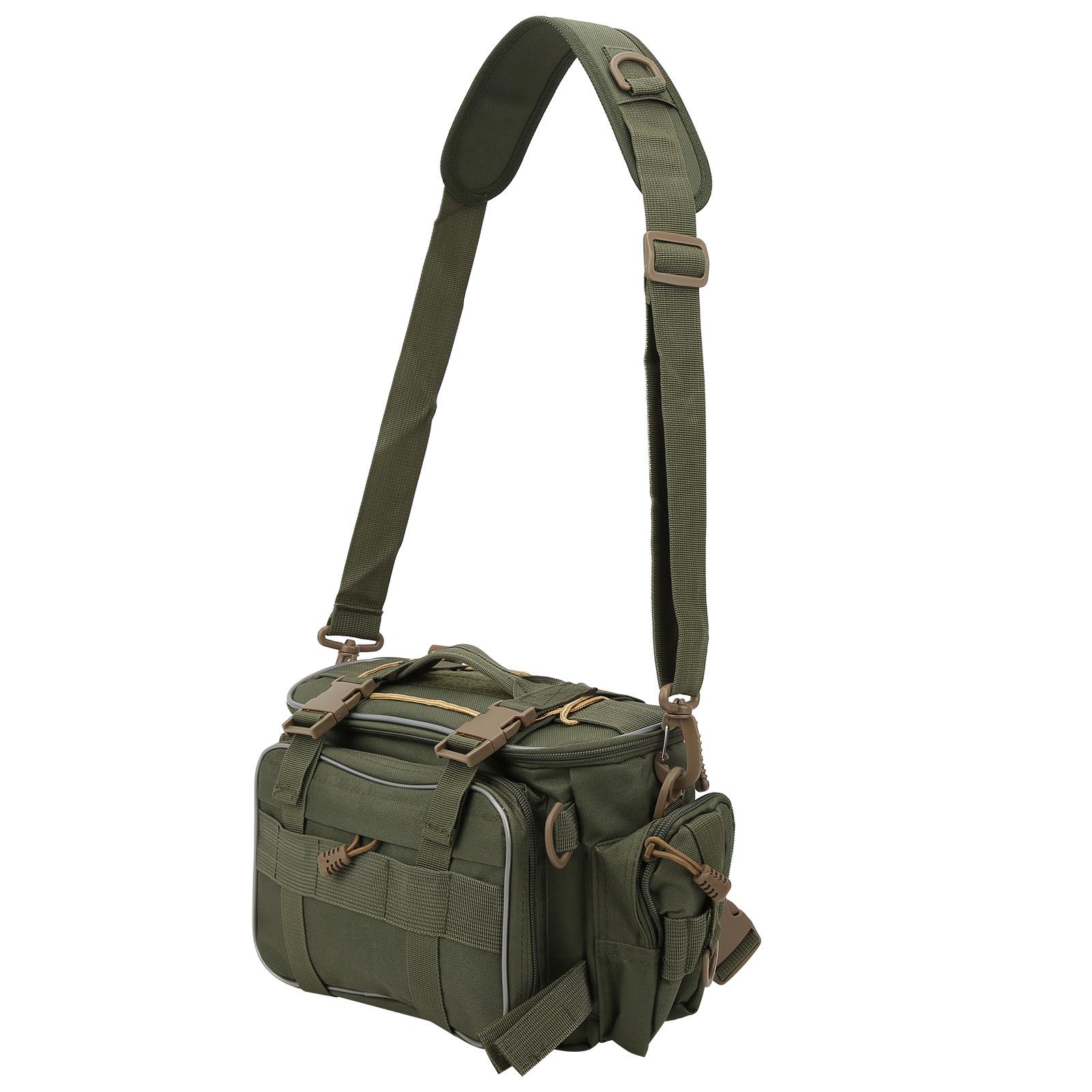 

Многофункциональная водонепроницаемая рыболовная сумка из полиэстера, формованный композитный органайзер для инструментов, сумка для инструментов, армейский зеленый