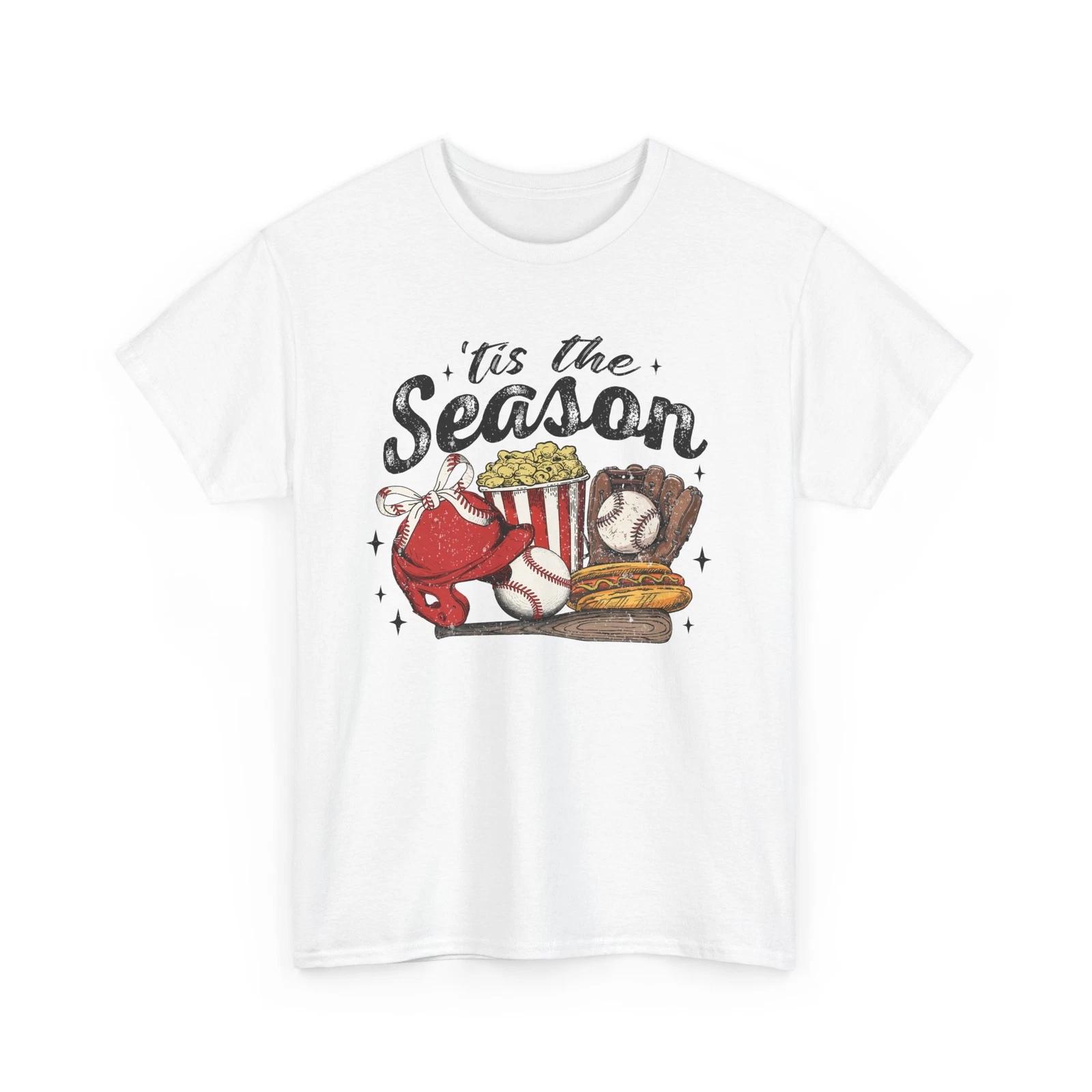 

Baseball T-Shirt | Funny Baseball Fan Tee | Tis the Season Baseball Shirt L