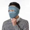 Unisex Windproof Face Warm Mask Winter Cap Ski Breathable Masks Fleece Face Shield Caps with HD Goggles Anti-fog Cycling Cap