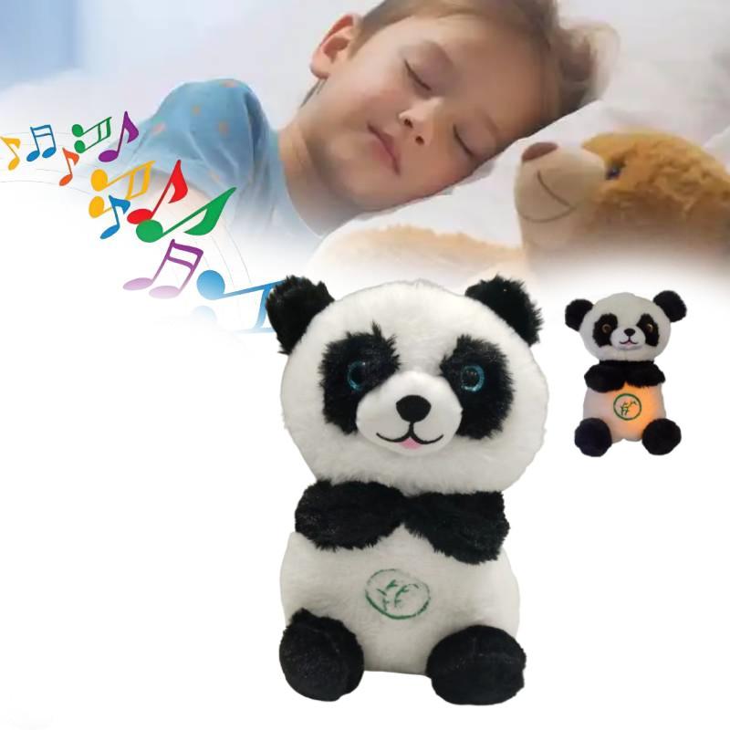 Doll Panda Breathing Luminous Plush Toy Rhythmic Lullaby Music Relief Anxiety