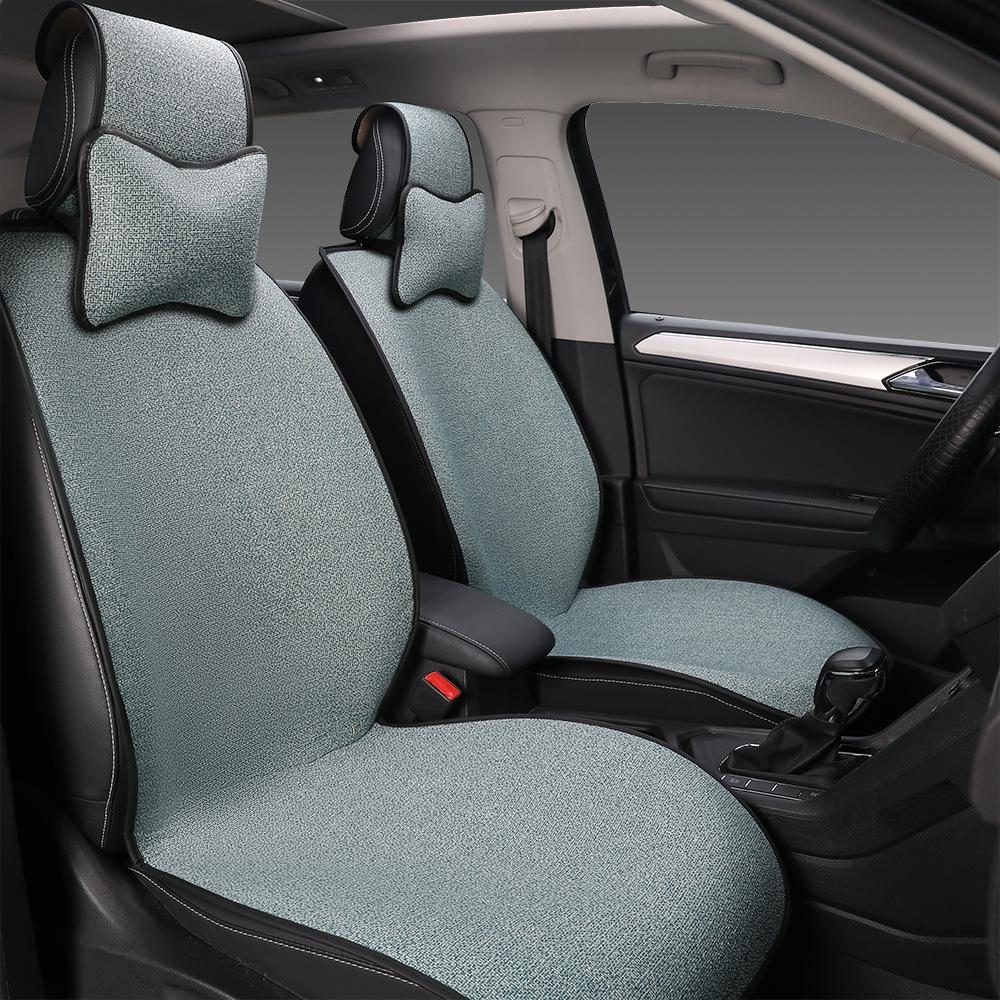 Universal Cotton Linen Car Seat Cushion for Buick Excelle, Regal, LaCrosse, Excelle GT, Encore - All Seasons.