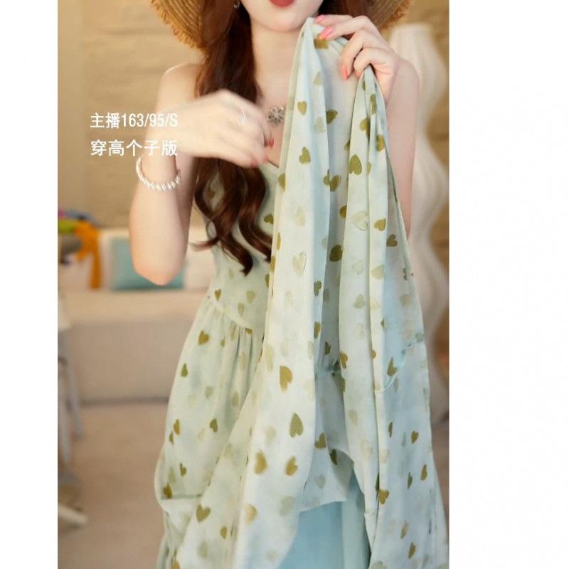 Trägerkleid V-Ausschnitt grün Urlaubsstil Blumenkleid Damen Träger ärmellos Sommer Mode enges Kleid