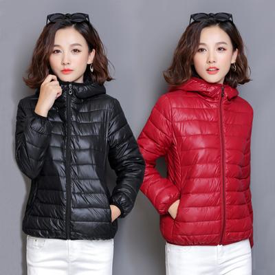 Women Ultra Light Down Jacket Hooded Winter Duck Down Jackets Women Slim Long Sleeve Parka Zipper Coats
