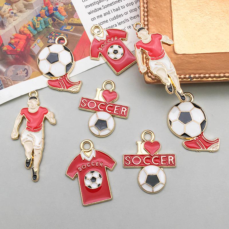 Korean Style Soccer World Cup Jersey Keychain & DIY Bracelet Pendant