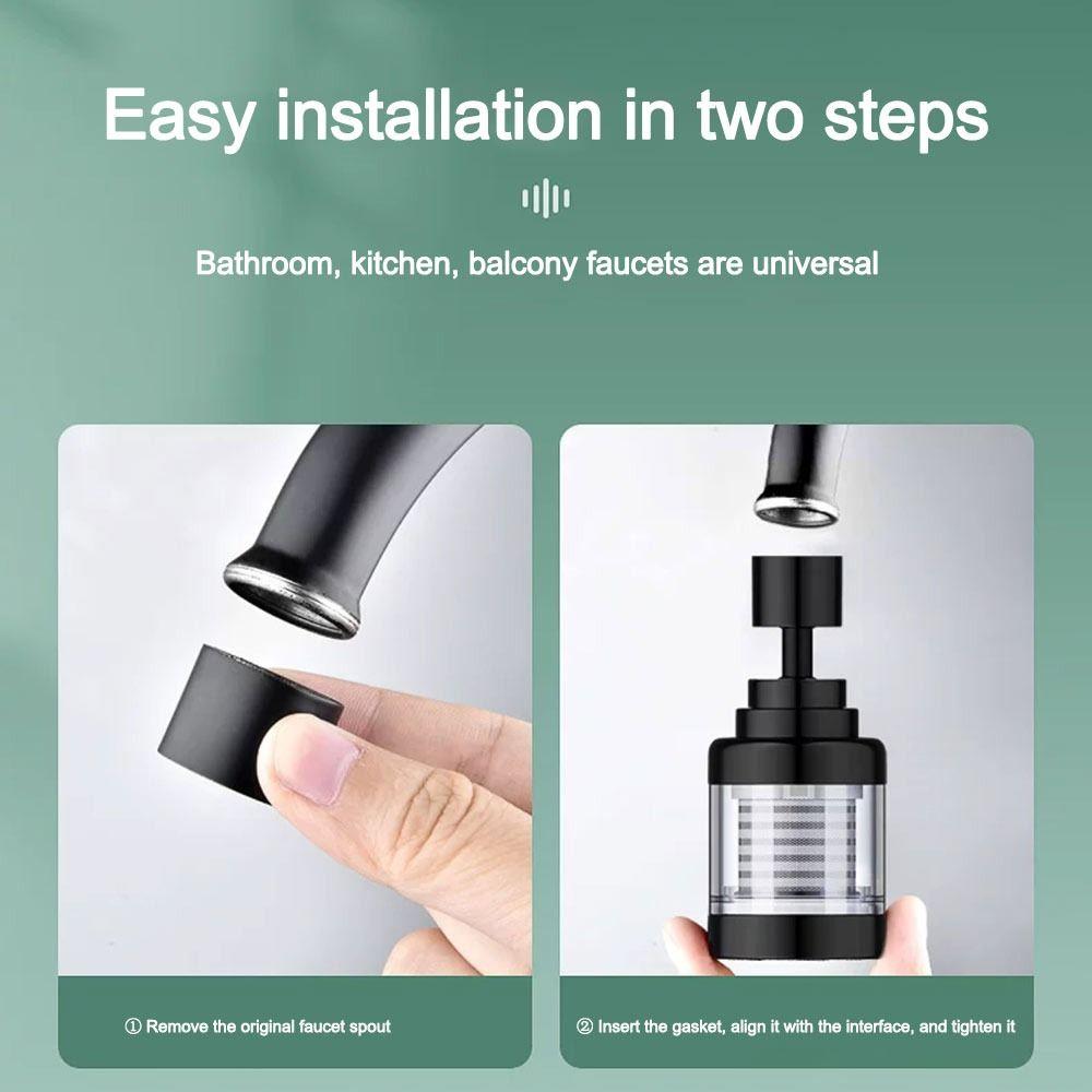 Splash-Proof Faucet 360 Degree Swivel Faucet Extender Durable Kitchen Faucet Purifier  Universal