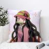 N-Nezuko Kamado D-Demon-Slayer Pillow Case Sofa Decor Home Double-Sided Printing Short Plush Cushion Cover Throw Pillow Cover
