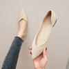 Fashion Flat-Soled Womens Shoes Summer New Pointed-Toed Shallow Mouth Casual Shoes Fashion Versatile Doudou Shoes Women Large Size 34-43