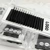 PBT Volume Lash Extensions Tray with J B C CC D DD L Curl Matte Black Vegan Cruelty-Free Handmade Custom Logo