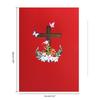 Religious Crosses Easters Card,3D Popup Easters Card,Religious Sympancy Card,Condolence Card with Message Note Envelope