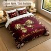 Christmas Theme Personalized 3Pcs Bedding Set Custom Text & Name 1 Sheet 2 Pillowcases Household Bedding 1pc