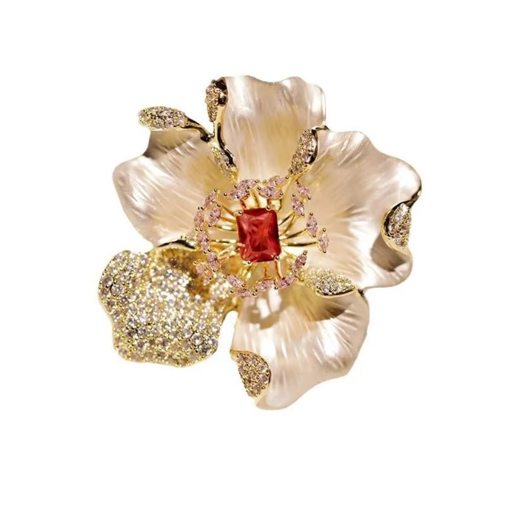 Lapel Pin French Vintage Metal Pins Elegant Suit Jacket Brooch Fashion Flower Brooch Pins  Party