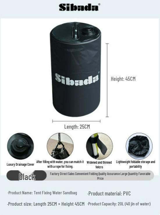 Outdoor Canopy Tent Weight Bag for Stability and Water Storage Contact Customer Service for Details