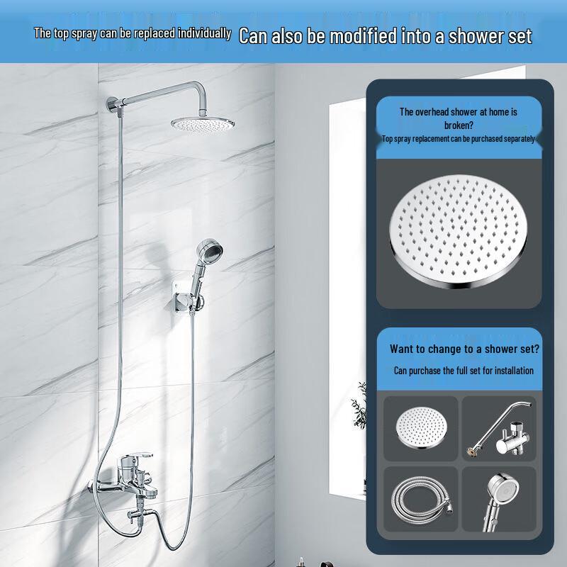 Rongshida 6-inch Round Pressurized Shower Head